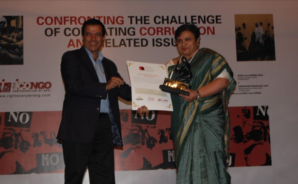 Avesthagen CMD, Dr. Villoo Morawala Patell receives prestigious national award, ‘Karmaveer Puraskar’ as a ‘Corporate Citizen’ for her contribution to the field of agriculture and healthcare by iCONGO
